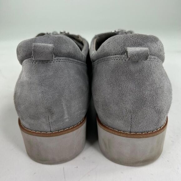 Vionic Ballari Gray Suede Oxfords Shoes US 9.5 Womens Lace-Up Combat Shoe - Picture 6 of 10